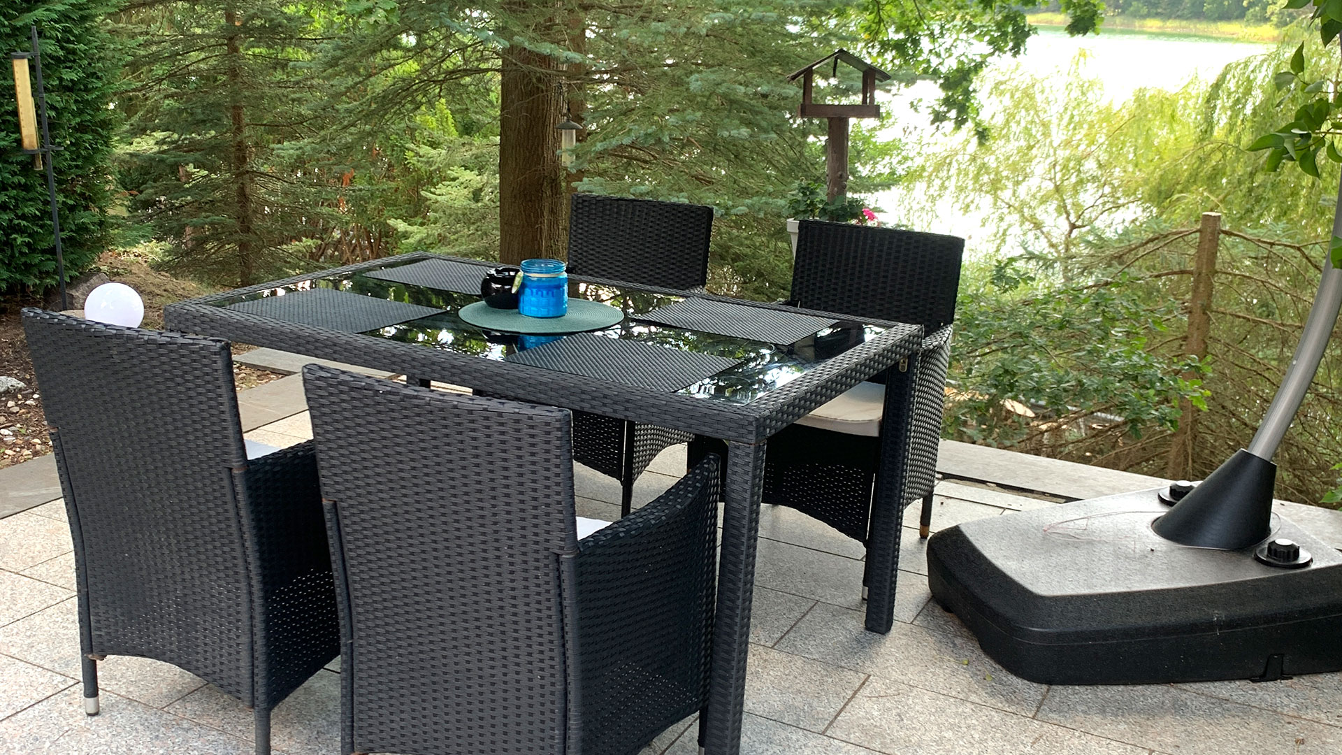 Außenbereich des Ferienbungalows in Templin